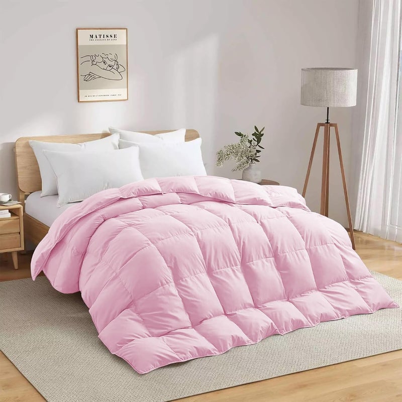 BEDDY FUSION Heavy Winter 600 GSM Comforter Single Size 60X90 600 GSM Microfiber Super Soft Fluffy for Winter ComforterRajaiDuvetBlanket Single Size Baby Pink Color - Image 2