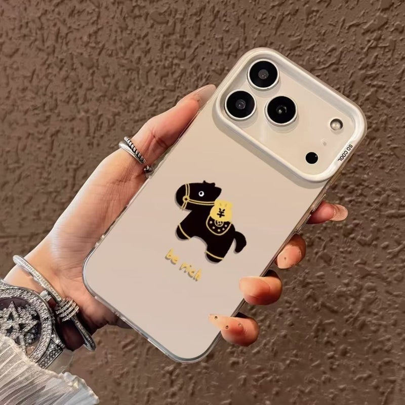 2026 Year of the Horse Painted Acrylic Phone Case for iPhone, Huawei, Vivo, Xiaomi, and OPPO - Image 2