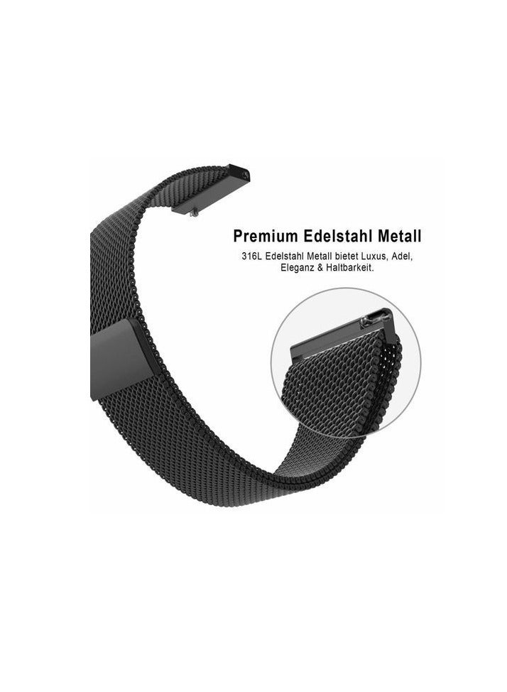 Magnetic Stainless Steel 22MM Band For Xiaomi Redmi Watch 5 Active/5 Lite - Black - Image 1