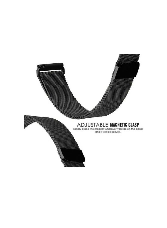 Magnetic Stainless Steel 22MM Band For Xiaomi Redmi Watch 5 Active/5 Lite - Black - Image 4