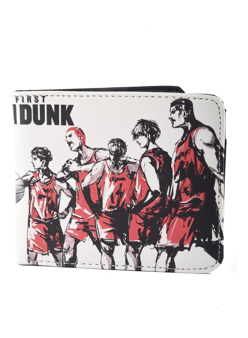 Slam Dunk Anime Wallet, Men's Boys High Anime Wallet, Faux Leather Wallet