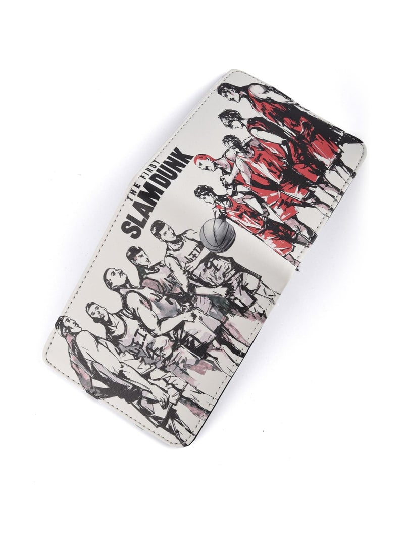 Slam Dunk Anime Wallet, Men's Boys High Anime Wallet, Faux Leather Wallet