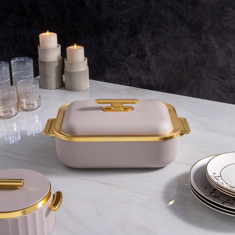 لا ميسا سخان طعام بلاستيك ليلاك و ذهبي 4 لتر - Image 1