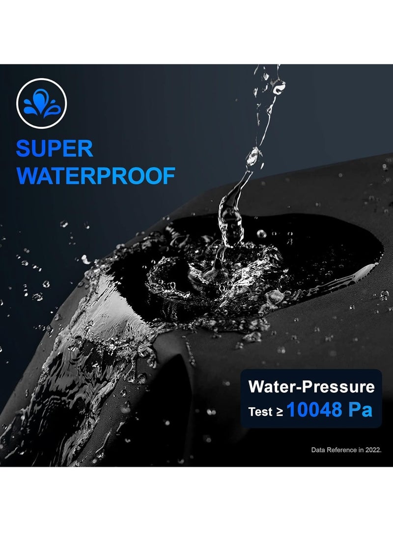 Meetion غطاء شواء دائري MEETION 210D، غطاء شواية كيتل مناسب لشواية ويبر فحم كيتل تشار-برويل، غطاء مدخن مقاوم للماء (61*70 سم) - Image 5