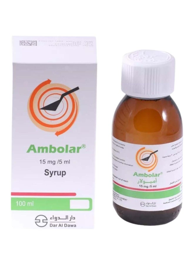 AMBOLAR 15MG/5ML SYRUP 100ML