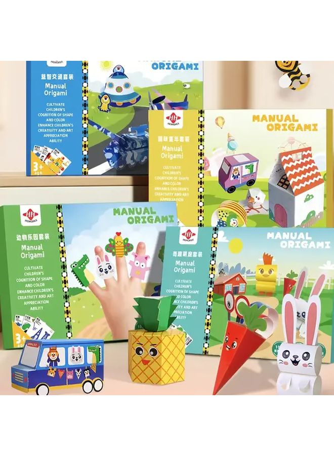 مجموعة كتاب كريتيف أوريغامي مع دليل خطوة بخطوة وصفحات مرمزة بالألوان، مجموعة أنشطة طي الورق DIY للأطفال والكبار النمط 1 - Image 2