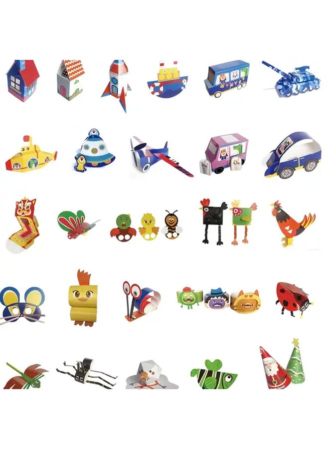 مجموعة كتاب كريتيف أوريغامي مع دليل خطوة بخطوة وصفحات مرمزة بالألوان، مجموعة أنشطة طي الورق DIY للأطفال والكبار النمط 1 - Image 4