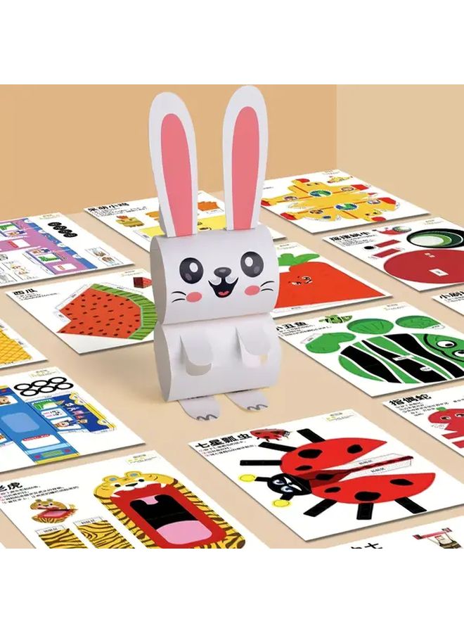 مجموعة كتاب كريتيف أوريغامي مع دليل خطوة بخطوة وصفحات مرمزة بالألوان، مجموعة أنشطة طي الورق DIY للأطفال والكبار النمط 1 - Image 5