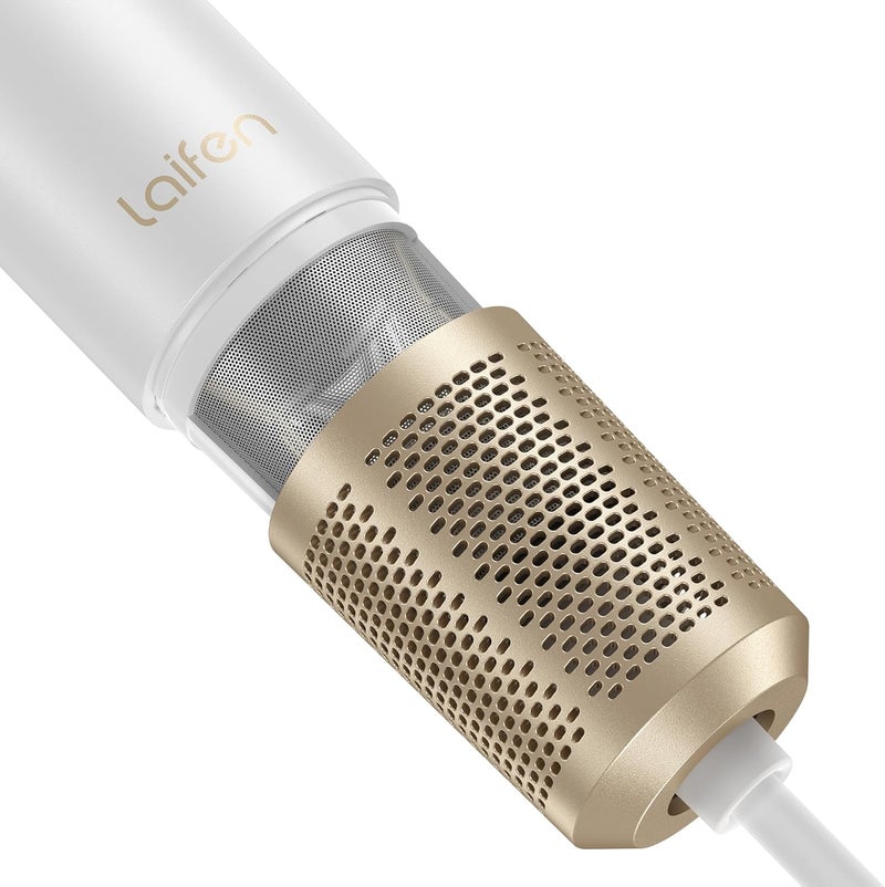 Laifen Swift Premium Ionic Hair Dryer – Golden White| World’s No.1 High-Speed, 200M Ions, 110,000 RPM, Fast Drying, Low Noise, 2 Magnetic Nozzles & Waterproof Travel Pouch - Image 4