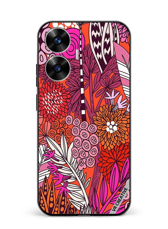 VR CREATIVE Protective Case Cover For Realme C55 Flowers Design Multicolour - Image 1