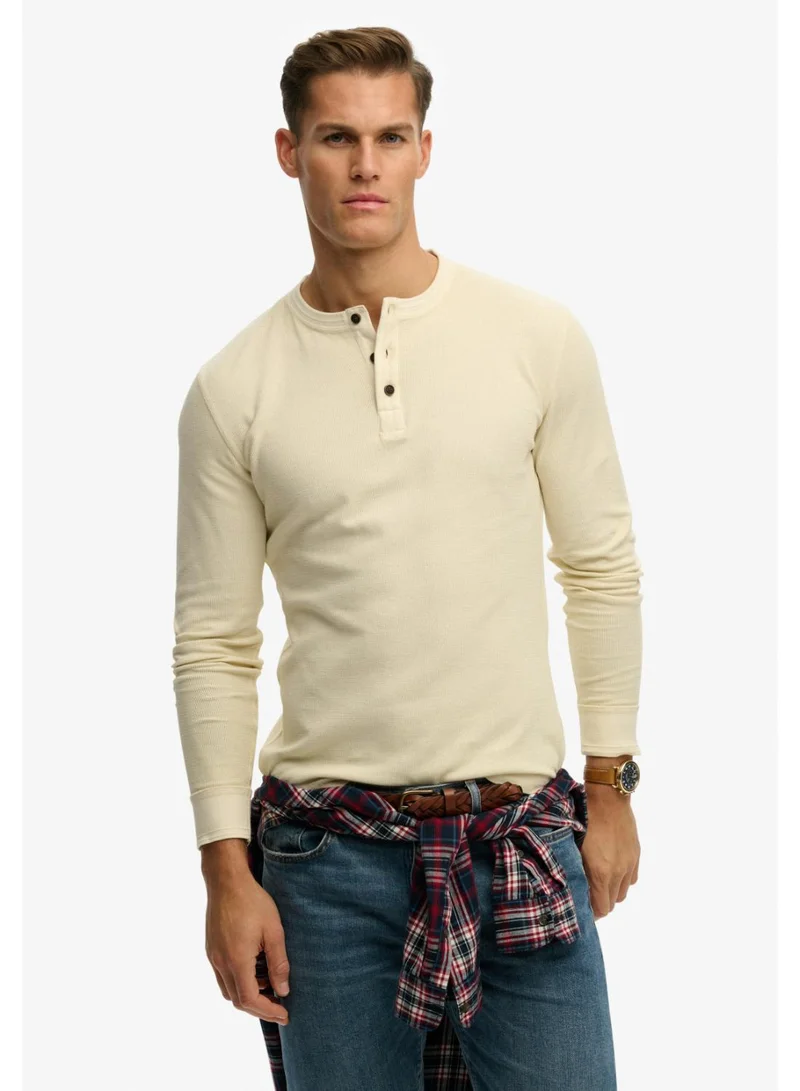 Lightweight Textured Grandad Top