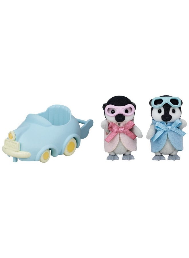 Calico Critters - Penguin Babies Ride 'N Play - Doll Playset With 2 Poseable Figures, Pushcart & More! - Image 1