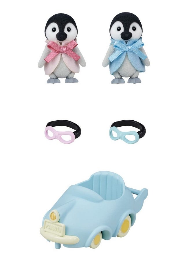 Calico Critters - Penguin Babies Ride 'N Play - Doll Playset With 2 Poseable Figures, Pushcart & More! - Image 1
