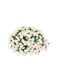 PRANSUNITA PRANSUNITA 100 pcs Artificial Mogra BudsJasmine Flower Pollen for Jewelry Making Hair Accessories Craft Material White Handmade Sola Flower Bud  - Image 3