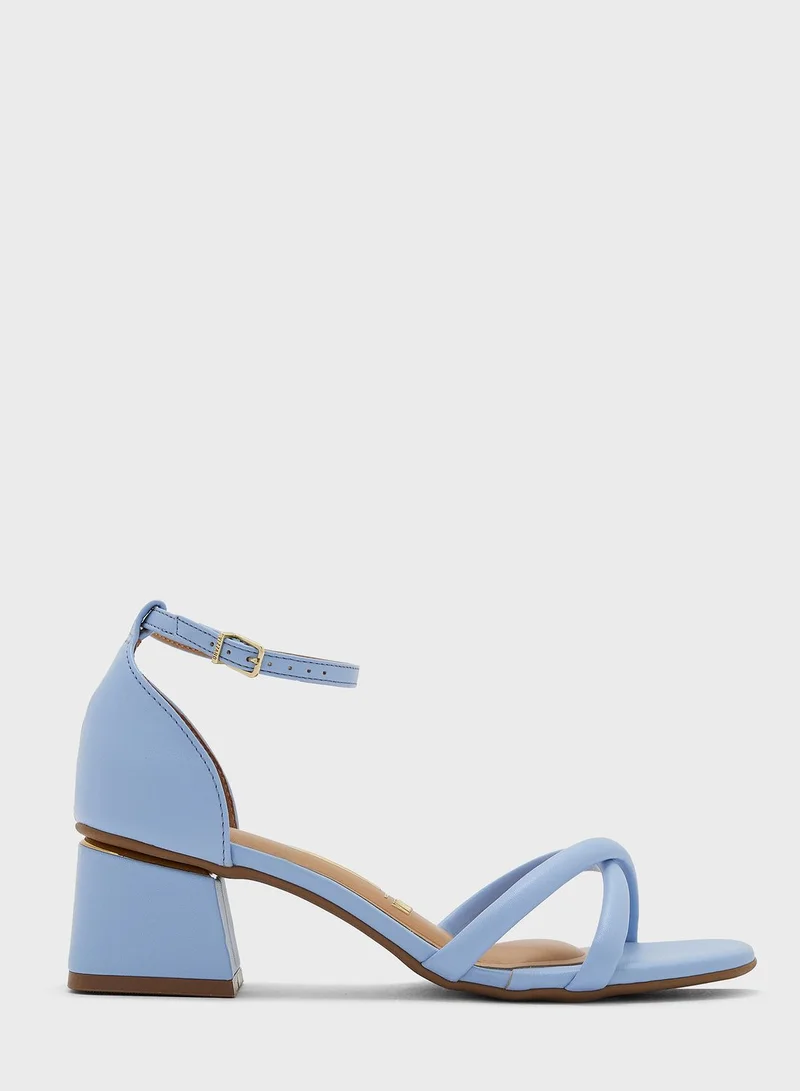 VIZZANO Tiana Ankle Strap Mid Heel Sandals