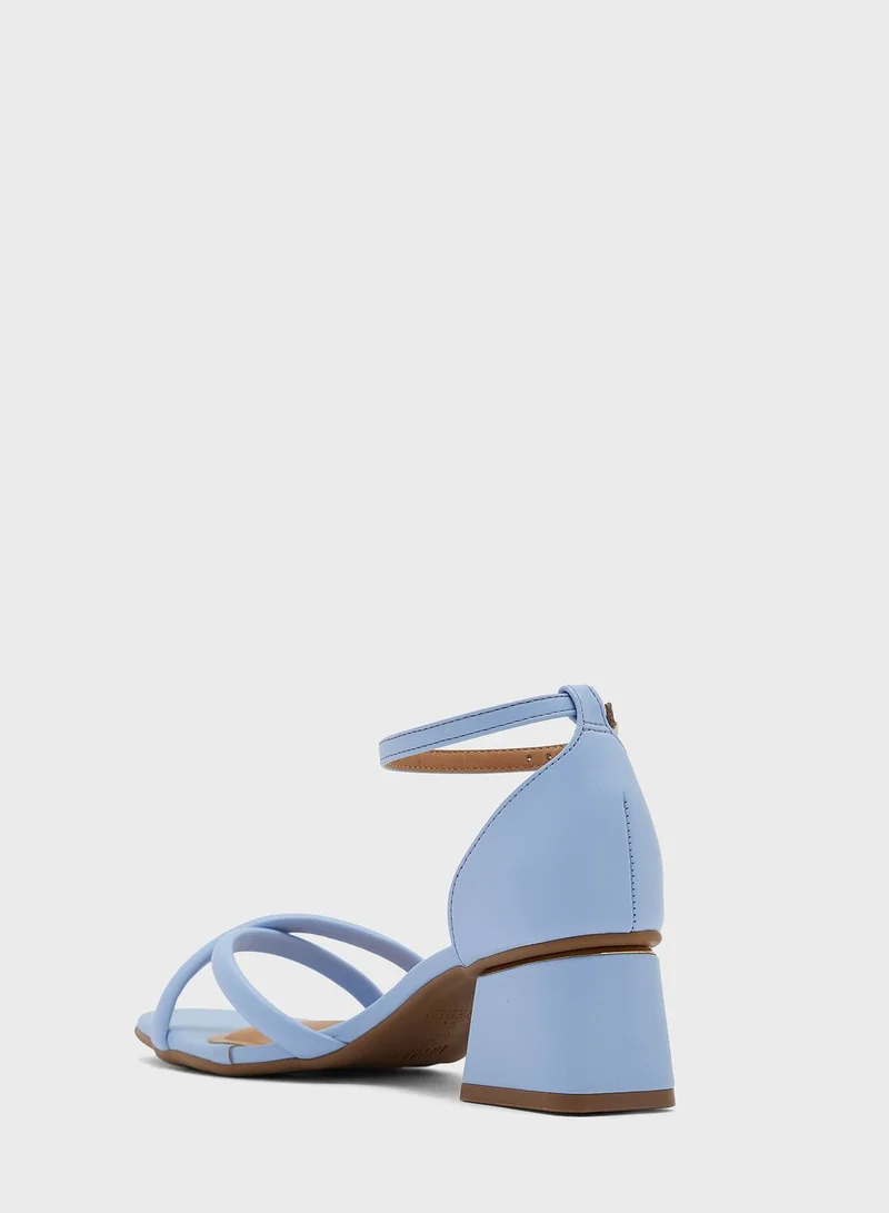 VIZZANO Tiana Ankle Strap Mid Heel Sandals
