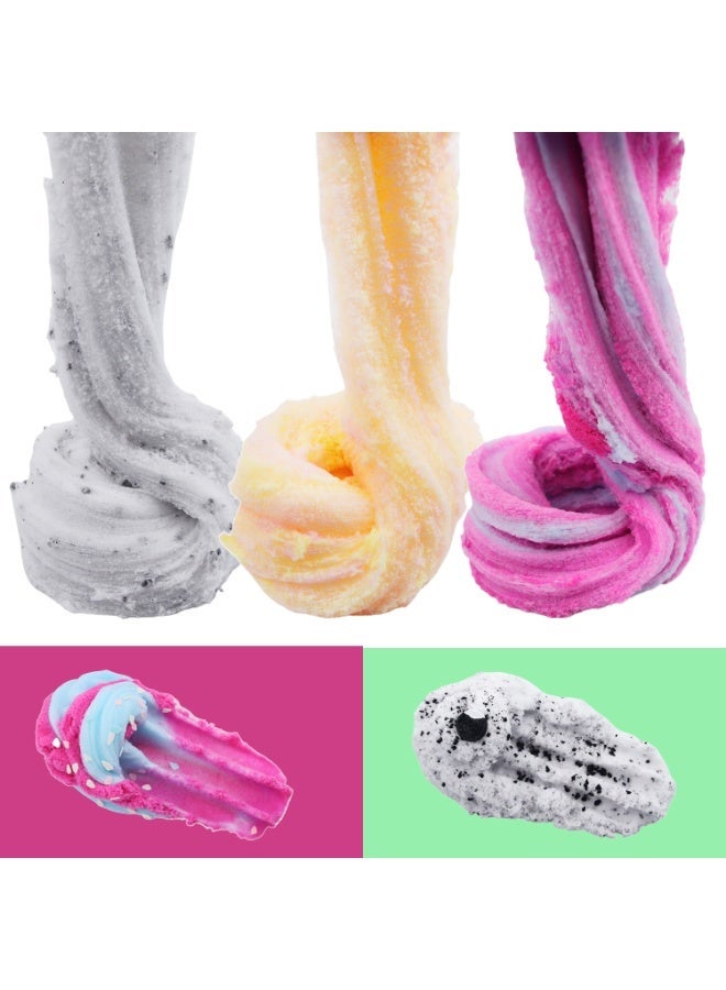SIMDOW 3 Pack Dessert-Themed Scented Butter Slime for Kids – Ice Cream & Cake Style, Super Soft & Stretchy, Fun DIY Stress Relief Toy Gift - Image 4