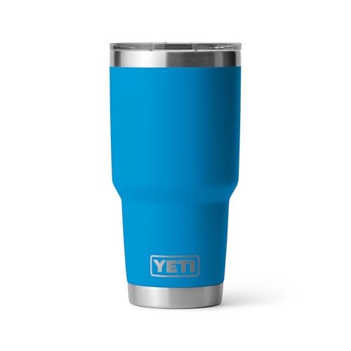 YETI Rambler 30 oz Tumbler, Stainless Steel, Vacuum Insulated with MagSlider Lid, Big Wave Blue - Image 1