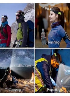 fashionhome 5 Modes Lights Outdoor Portable Waterproof USB Rechargeable Sensor Built in Battery LED Working Light Headlamp 230 Degree Wide Beam Headlight for Camping Running Hiking Fishing  - Image 3