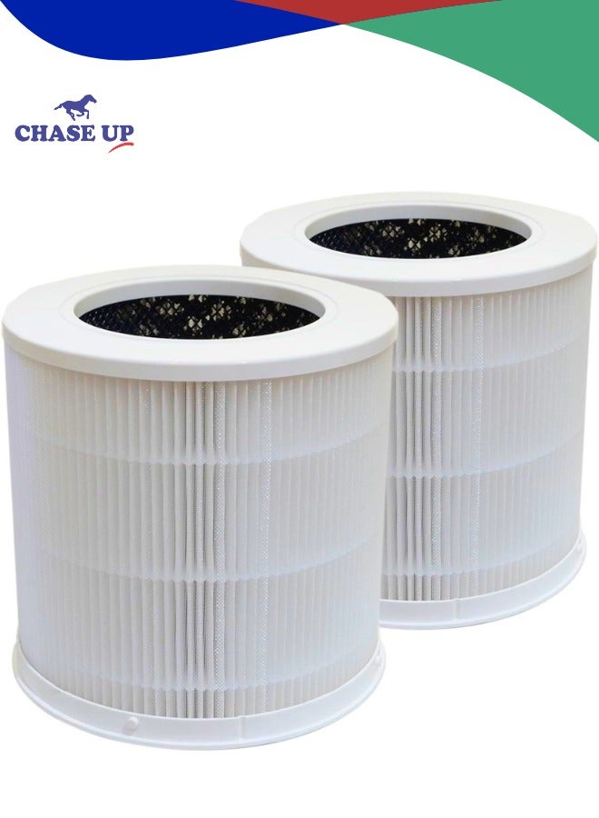 Chase Up Replacement Filter Compatible with Xiaomi 4 Compact Smart Air Purifier, 2-Pack H13 HEPA 3-Stage Filtration Activated Carbon 2-in-1 - Image 1
