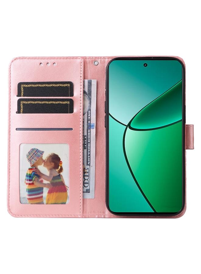 اس-توب جراب هاتف Realme 12+ مصنوع من جلد عباد الشمس المنقوش - Image 4