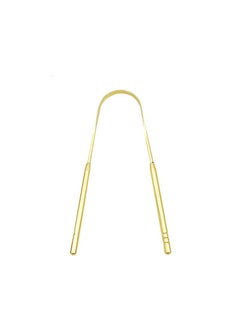 Stainless Steel Tongue Scraper Fresh Breath Oral Hygiene ToolGold U-shaped tongue scraper Gold U-shaped tongue scraper
