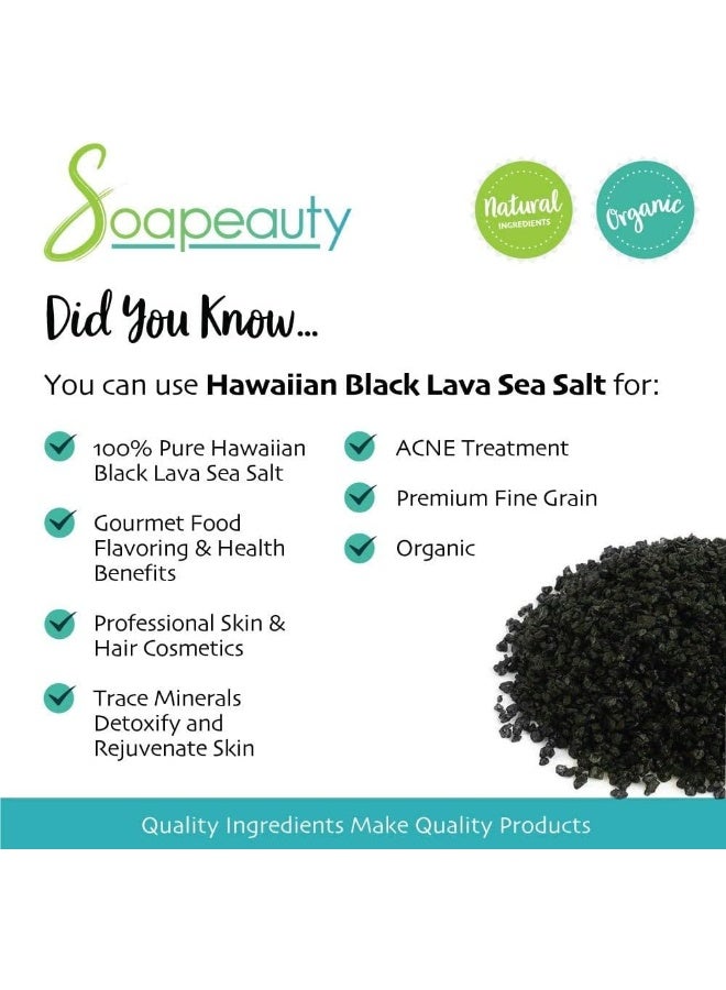 Soapeauty Hawaiian Black Lava Sea Salt - 100% Organic - Image 4
