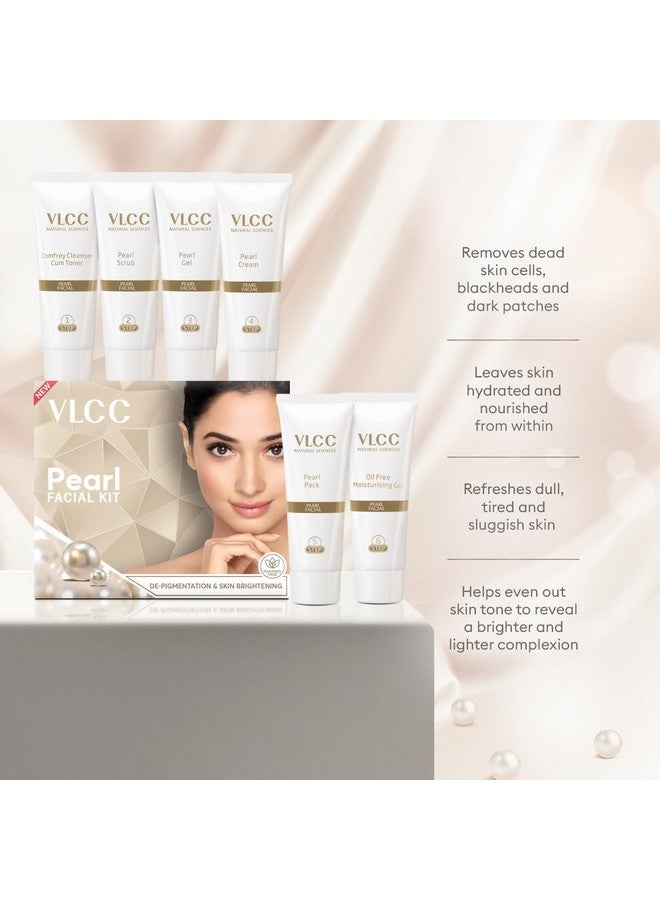 فى ال سي سي مجموعة VLCC للعناية بالوجه باللؤلؤ الطبيعي - للاستخدام مرة واحدة | عناية منزلية بجمال الصالونات في 6 خطوات فقط | تتضمن منظفًا، ومقشرًا، وكريمًا، وقناعًا للوجه، وجلًا خاليًا من الزيوت | 60 غرامًا/2.12 أونصة - Image 4