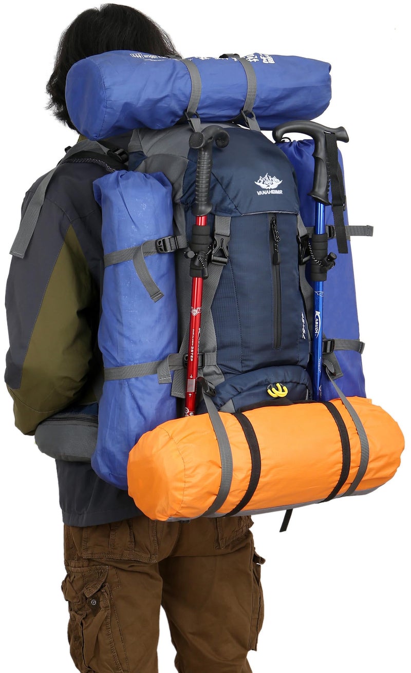 WoneNice 50L(45+5) Waterproof Hiking Backpack - Outdoor Sport Daypack with Rain Cover - Image 3