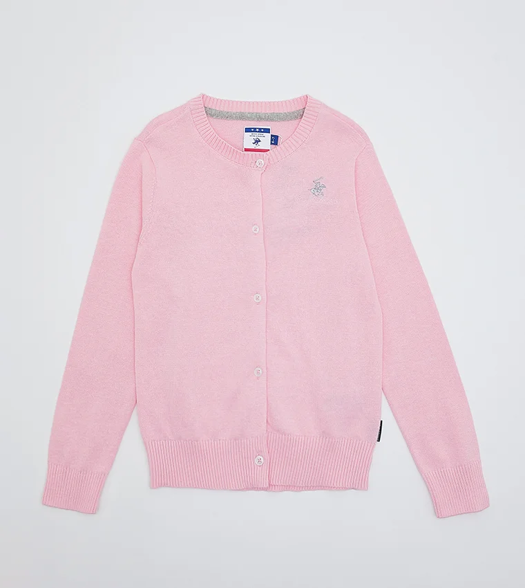 BEVERLY HILLS POLO CLUB Solid Long Sleeves Cardigan