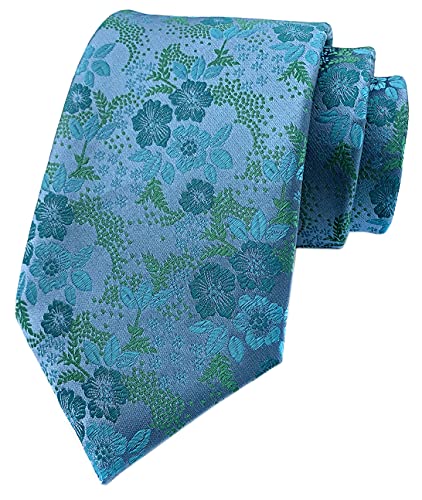 Secdtie Men's Silk Tie Paisley Pattern 3.15" Width Necktie For Any Outfit B02 - Image 1