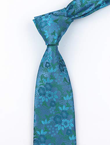 Secdtie Men's Silk Tie Paisley Pattern 3.15" Width Necktie For Any Outfit B02 - Image 5
