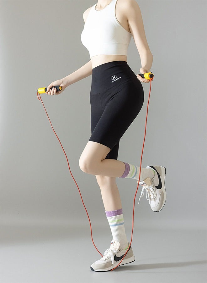 سوكس جوارب رياضية نسائية كاجوال جوارب رياضية نسائية جوارب قطنية متوسطة الطول لممارسة رياضة الجري واليوجا مصنوعة من القطن ومزيل العرق ومسامية ومطابقة للألوان جوارب رياضية عالية المرونة ذات أكمام مزدوجة - Image 2