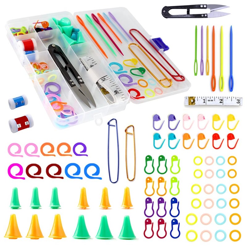 EXQUISS 18 Pairs Circular Wooden Knitting Needles Set With Colored Tube, 36 Pcs Single Pointed Bamboo Needles, 14 Pcs Aluminum Crochet Hooks Set Include Crochet Kits - Image 5