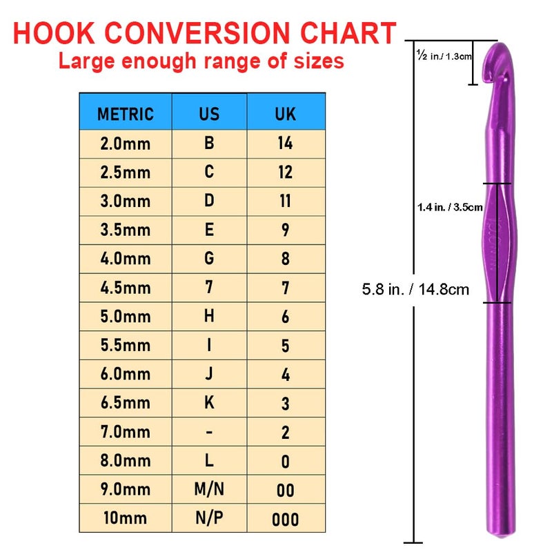 EXQUISS 18 Pairs Circular Wooden Knitting Needles Set With Colored Tube, 36 Pcs Single Pointed Bamboo Needles, 14 Pcs Aluminum Crochet Hooks Set Include Crochet Kits - Image 4