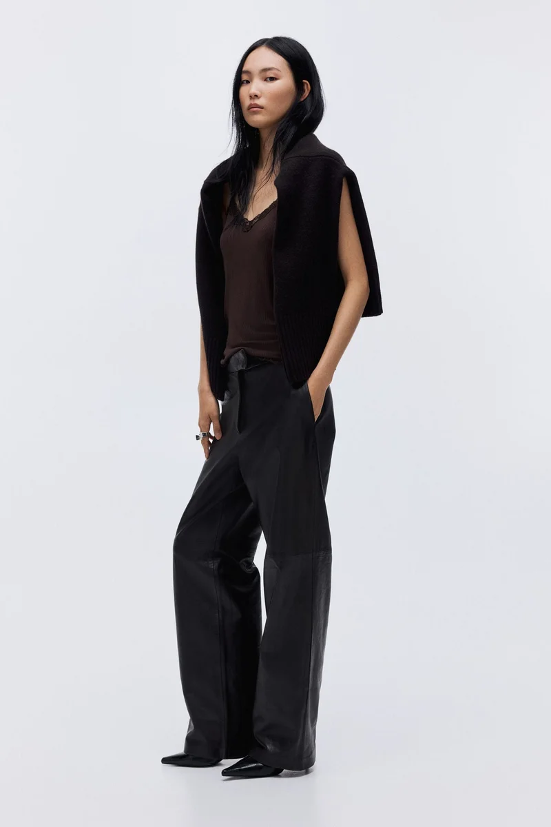 H&M Lace-trimmed strappy top