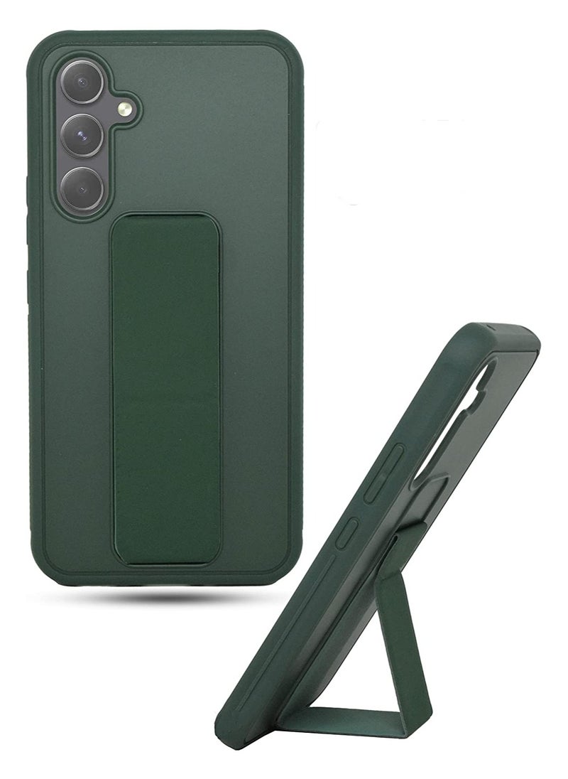 Generic Samsung Galaxy A55 5G Back Stand Case Magnetic Car Holder Soft Silicone Horizontal & Vertical Kickstand Cover Wrist Strap Full protection Case for Samsung Galaxy A55 5G  - Image 1