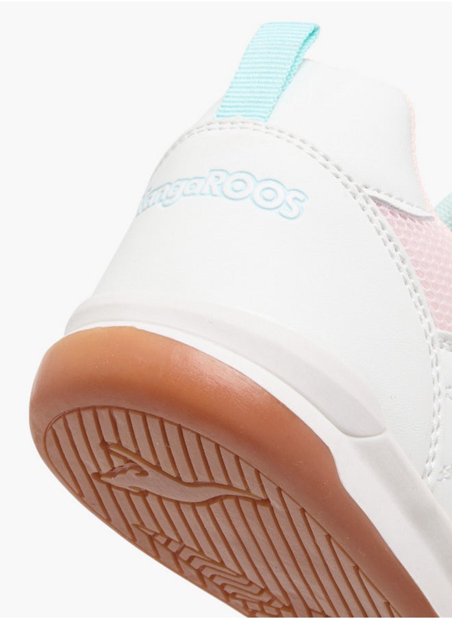 kangaROOS Girls' Panelled Sneakers with Hook and Loop Closure  - Image 5