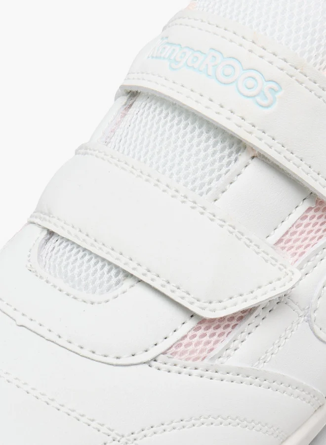 kangaROOS Girls' Panelled Sneakers with Hook and Loop Closure