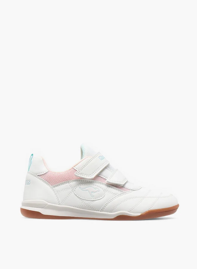 kangaROOS Girls' Panelled Sneakers with Hook and Loop Closure
