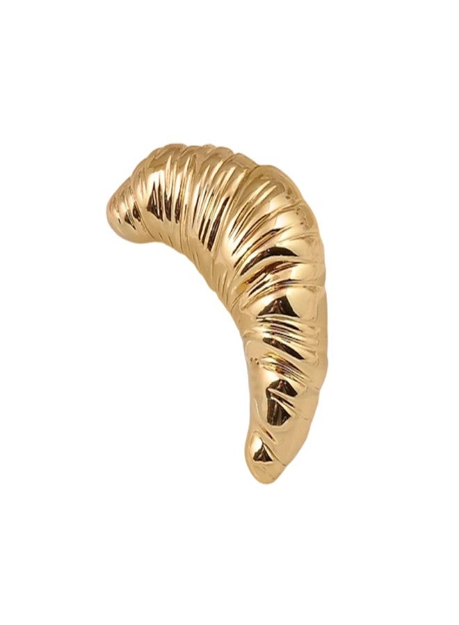 POYAMUSE Funny Croissant Brooch Pin - Trendy Croissant Brooch Accessory for Girls, Teens, Women, and Men-gold - Image 1