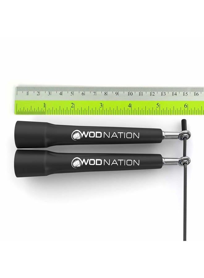 WOD Nation Speed Jump Rope - Blazing Fast Jumping Ropes - Endurance Workout for Boxing, MMA, Martial Arts or Just Staying Fit + FREE Skipping Training Included - Adjustable for Men, Women and Children - Image 3