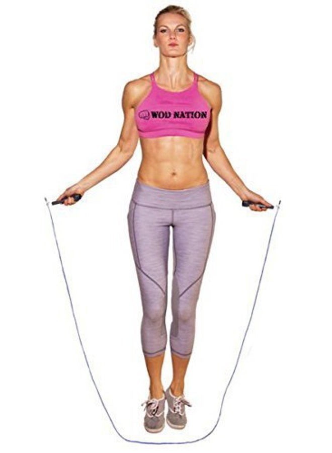 WOD Nation Speed Jump Rope - Blazing Fast Jumping Ropes - Endurance Workout for Boxing, MMA, Martial Arts or Just Staying Fit + FREE Skipping Training Included - Adjustable for Men, Women and Children - Image 5