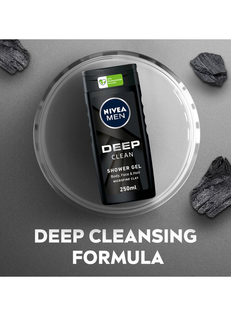 Nivea 3 In 1 Deep Clean  Shower Gel Pack of 3 - Image 2