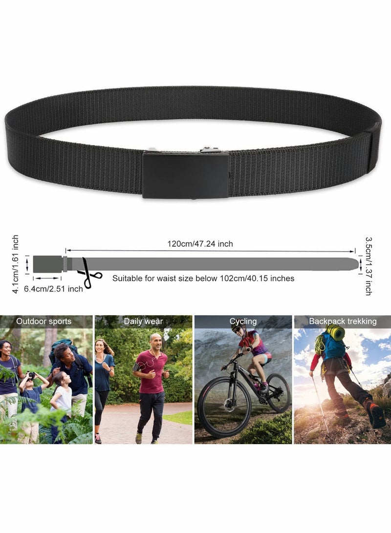 Excefore Mens Belt, Nylon Canvas Belt with Heavy Duty Flip-Top Solid Metal Buckle, 1.5" Can Pruning Outdoor Sports Belt - Image 2