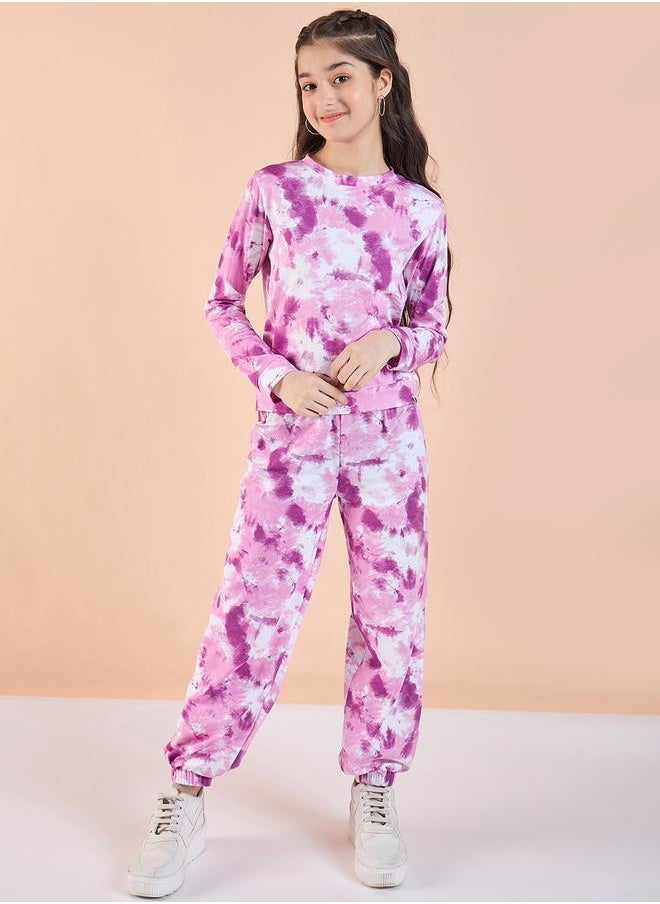 Stylo Bug Printed Round Neck T-Shirt and Trousers Pants by Styli  - Image 1