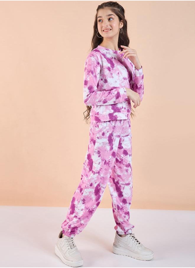 Stylo Bug Printed Round Neck T-Shirt and Trousers Pants by Styli  - Image 4