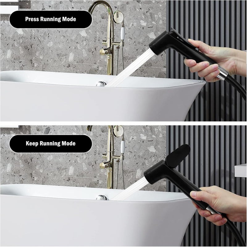 Jomoo Shattaf, Black Handheld Bidet Sprayer for Toilet with 1.2m Stainless Steel Hose, Self-Cleaning Shattaf Kit for Washroom and Bathroom - Image 3