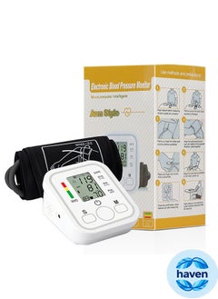 Electronic Blood Pressure Monitor，Digital Blood Pressure Monitor, Upper Arm Blood Pressure Monitor with Adjustable，Automatic Upper Arm Blood Pressure Monitor With Irregular Heartbeat Detection Easy Measurements And Accurate Results，Memory Voice Prompt