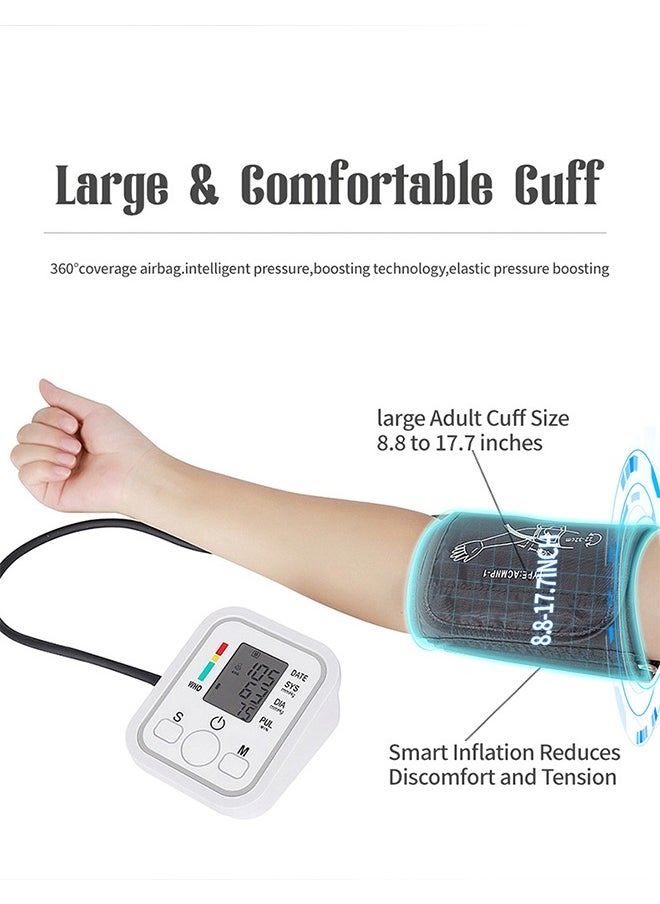 HAVEN - Electronic Blood Pressure Monitor，Digital Blood Pressure Monitor, Upper Arm Blood Pressure Monitor with Adjustable，Automatic Upper Arm Blood Pressure Monitor With Irregular Heartbeat Detection Easy Measurements And Accurate Results，Memory Voice Prompt - Image 1